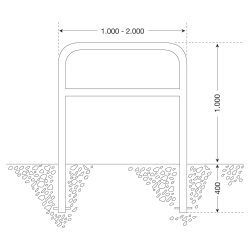 MORION stainless steel hanger with knee rail (3)